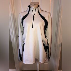 Sunice White and Black Quarter-Zip Pullover